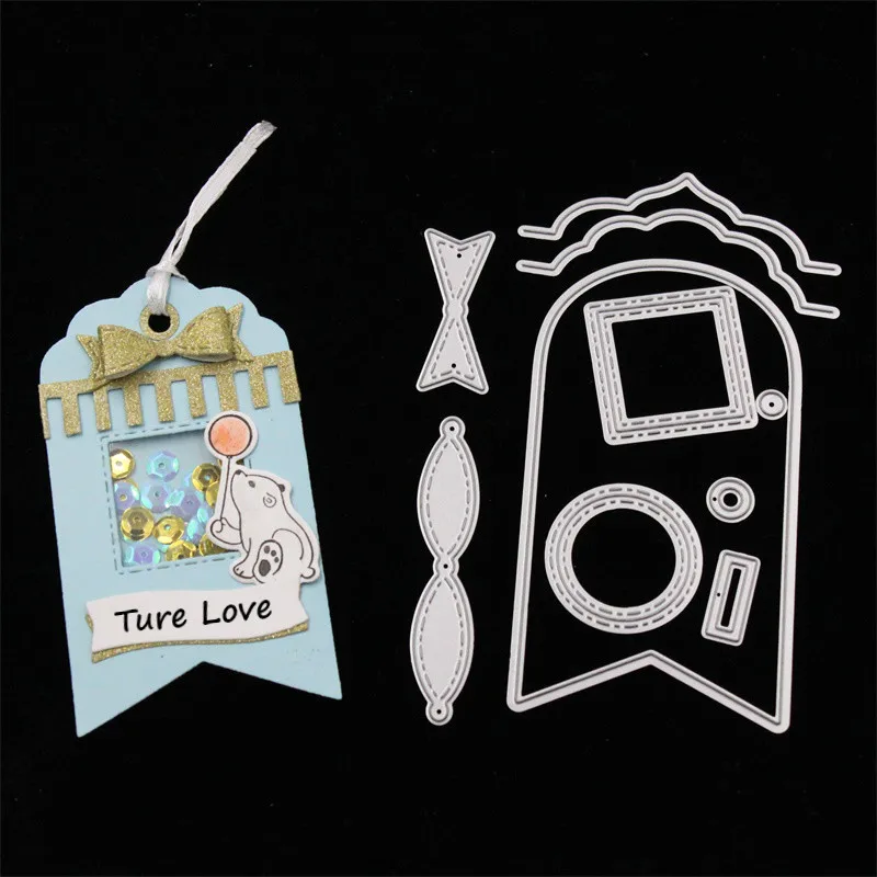 

KSCRAFT 2018 New Label Frame Metal Cutting Dies Stencils for DIY Scrapbooking/photo album Decorative Embossing DIY Paper Cards
