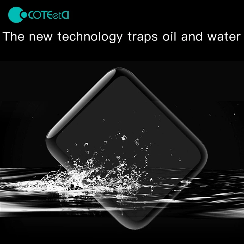 COTEetCI 4D Fully Covered With Toughened Glass Screen Protector Film For I Watch For Apple Watch