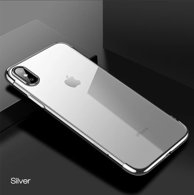 CAFELE Case for iPhone XS Max Silicone Color Plating Case Cover Transparent Backing Soft TPU Phone Cover for New iPhone XSMax (16)