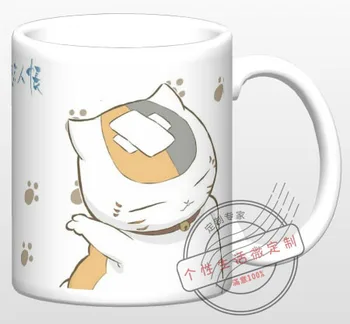 

New natsume yuujinchou Ceramic Coffee Mug White Color Or Color Changed Cup Cat Teacher