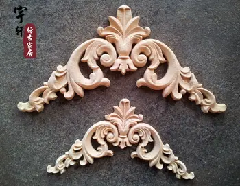 

Dongyang wood carving fashion corners wood carved motif wood shavings applique furniture door cabinet door applique 14