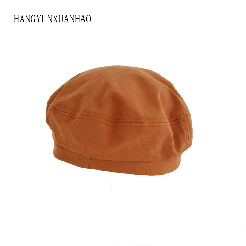 

Beret Pumpkin Hat Female Autumn Winter Hat Women Octagonal Painter Cap Boina Feminina Flower Pattern Vintage England Lady