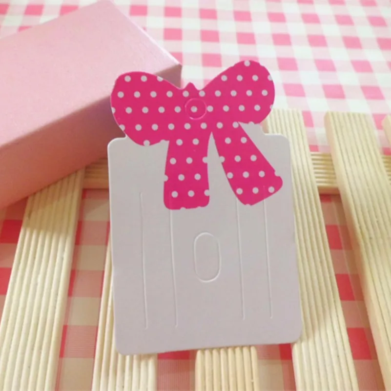 Tanduzi 200 шт розовый дисплей упаковка карт бант сердце волосы медведь зажим для волос бумага дисплей карты домашнего хобби Декор