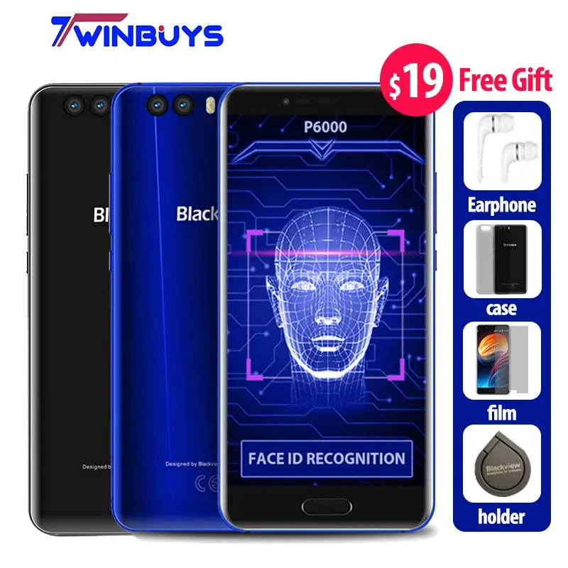 Смартфон Blackview P6000 Face ID 6180 мАч 6 Гб 64 21 МП Двойная камера 5 &quotJDI 16:9 Helio P25