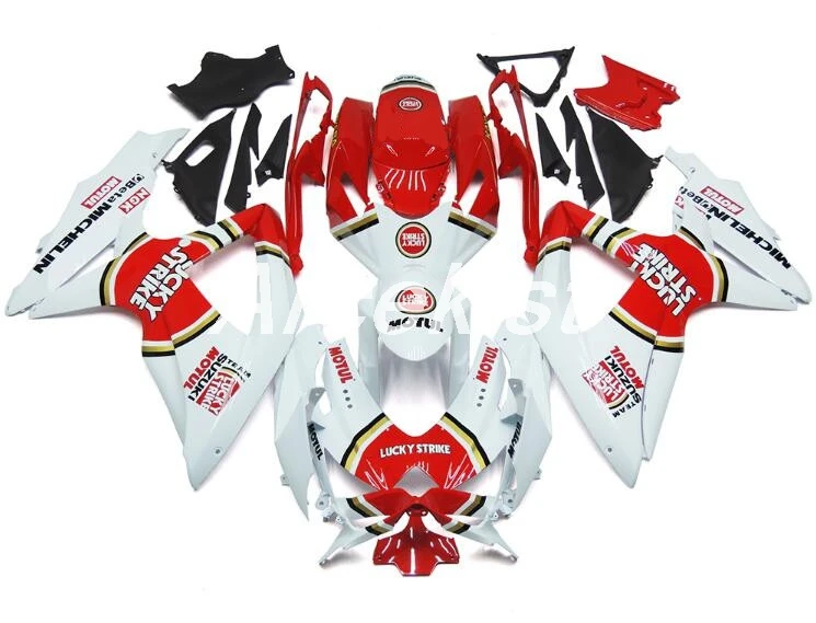 

OEM Quality New ABS Injection Fairings Kit Fit for Suzuki GSX-R600 R750 600 750 K8 2008 2009 2010 08 09 10 Red white lucky