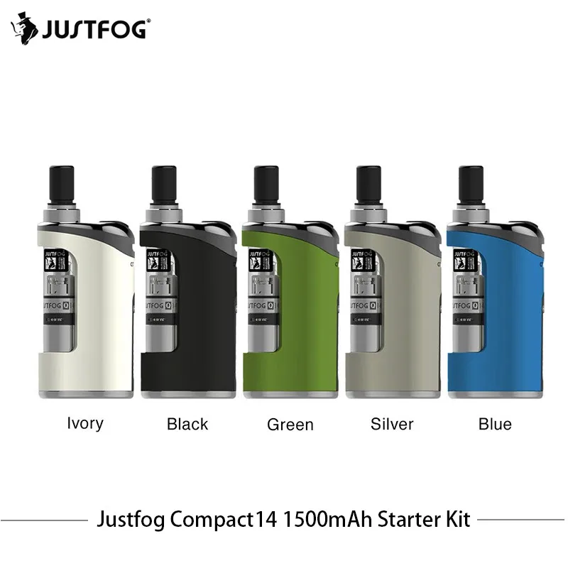 

New Arrival JustFog Compact 14 Kit Compact14 Electronic Cigarette Vaporizer Kit with 1.2ohm/1.6ohm Q14 Clearomizer Tank Vape Kit