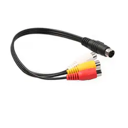 Кабель адаптер S видео 7 Pin до 3 RCA Женский RGB компонентный кабель адаптер для DVD/tv/HD ТВ/видеомагнитофон адаптеры * 90