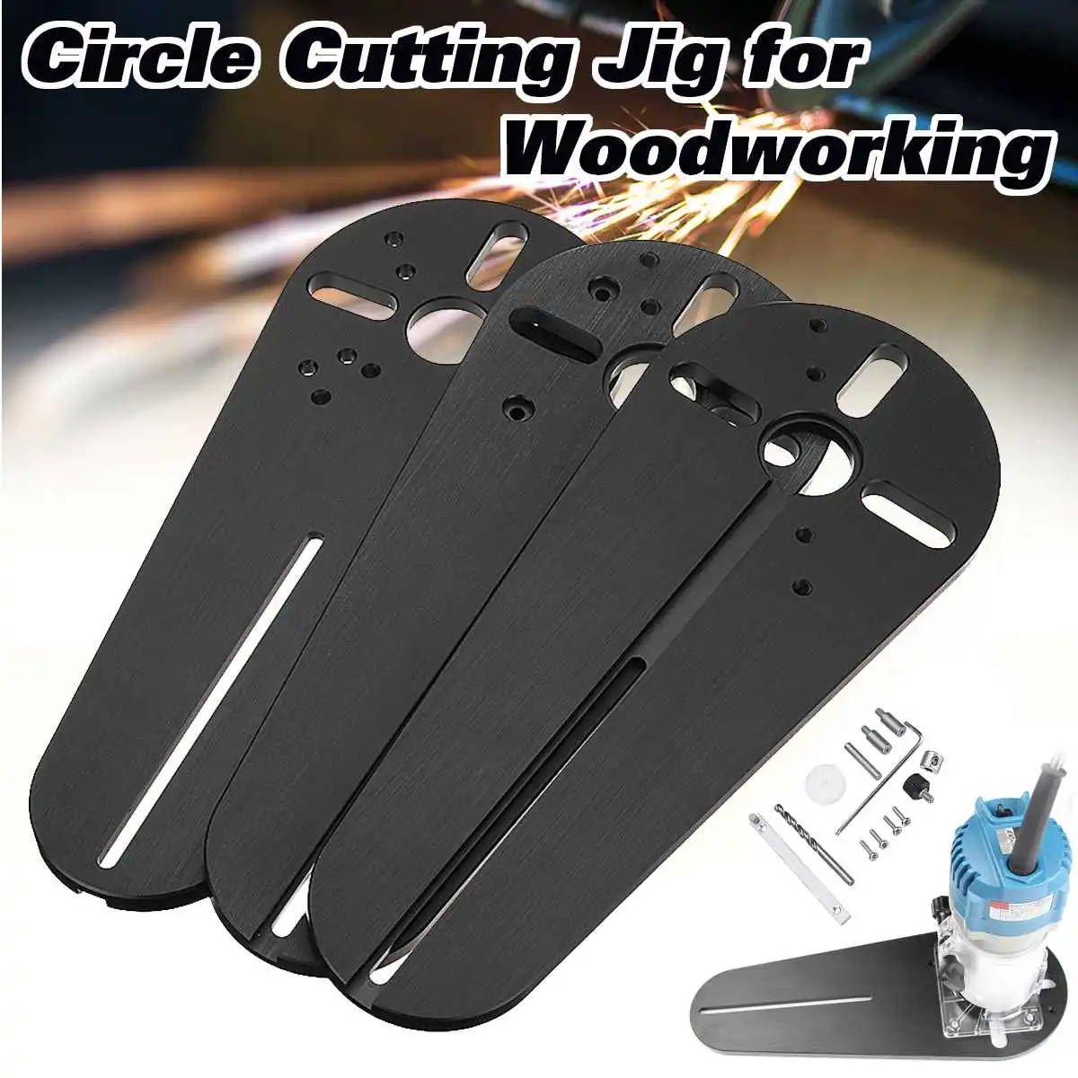 

Circle Cutting Jig For Electric Hand Trimmer Router Circle Cutting Jig Woodworking Milling Circle Groove New