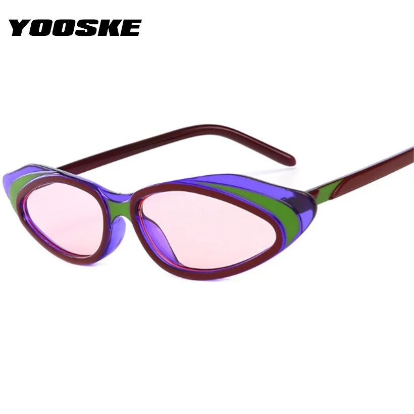YOOSKE Винтажные Солнцезащитные очки женские роскошные солнцезащитные очки «кошачий глаз» дизайн неправильные маленькие очки Женские винтажные очки Оттенки UV400