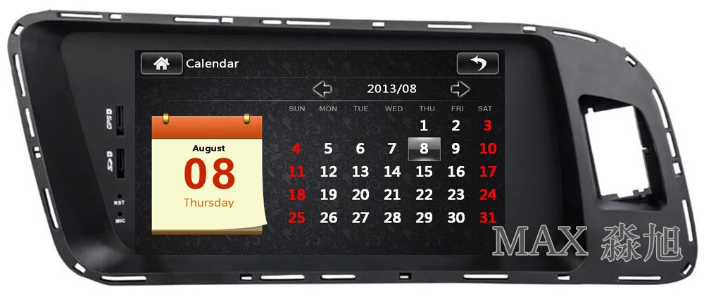 Excellent MAX Car Radio GPS Navigation System For Audi Q5 Bluetooth Call/Music Free Maps Steering Wheel Control 17