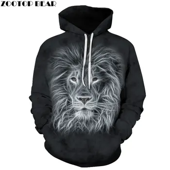 

Anime Lion Sweatshirts Men Hoodies Fashion Tracksuits 3D Printing Pullover Funny Hoody Autumn Coat Pocket Drop Ship ZOOTOP BEAR