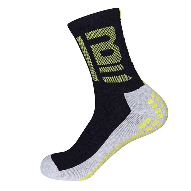 Men's Sports Football Soccer Team Socks Anti Slip Mid calf Cotton