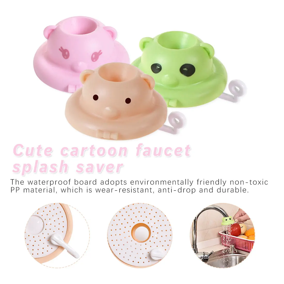 

Gadget Home Kitchen Rotating Water Saver Tap Faucet Extender Sprayers Filter Cartoon Creative Bathroom Accessories