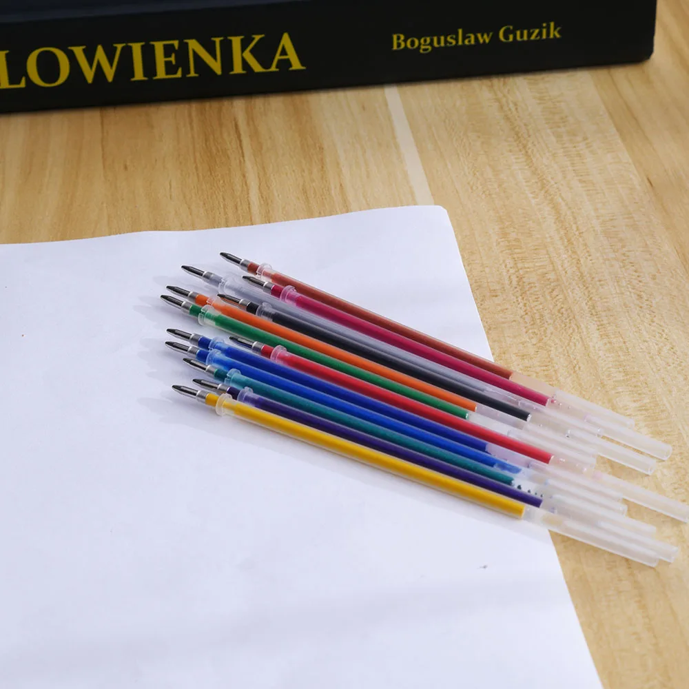 12 шт./компл. гелевая ручка повторная заливка цвет полный сверкающий Заправка для детского рисования офисные канцелярские школьные товары