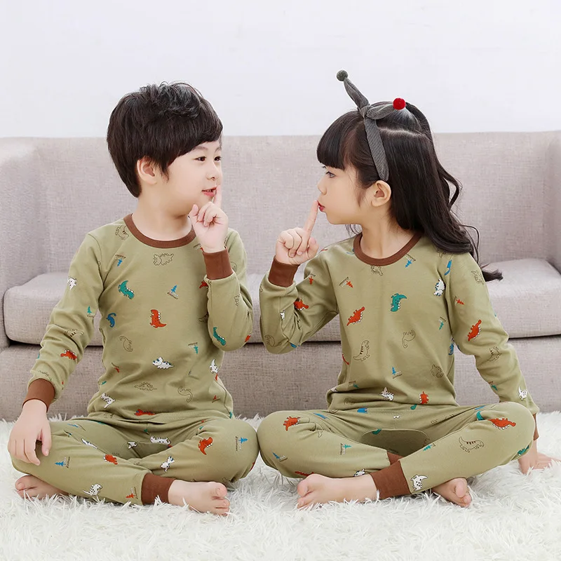 

Children Pajamas Set Boys Cartoon Dinosaur Pyjamas Girls Cotton Cute Sleepwear Sleep Suits Children Nightwear Pajamas For Kids