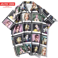 Aelfric Eden, 3d принт, забавные персонажи, летние мужские рубашки,, хип-хоп стиль, Ретро стиль, короткий рукав, модная уличная одежда, модная рубашка