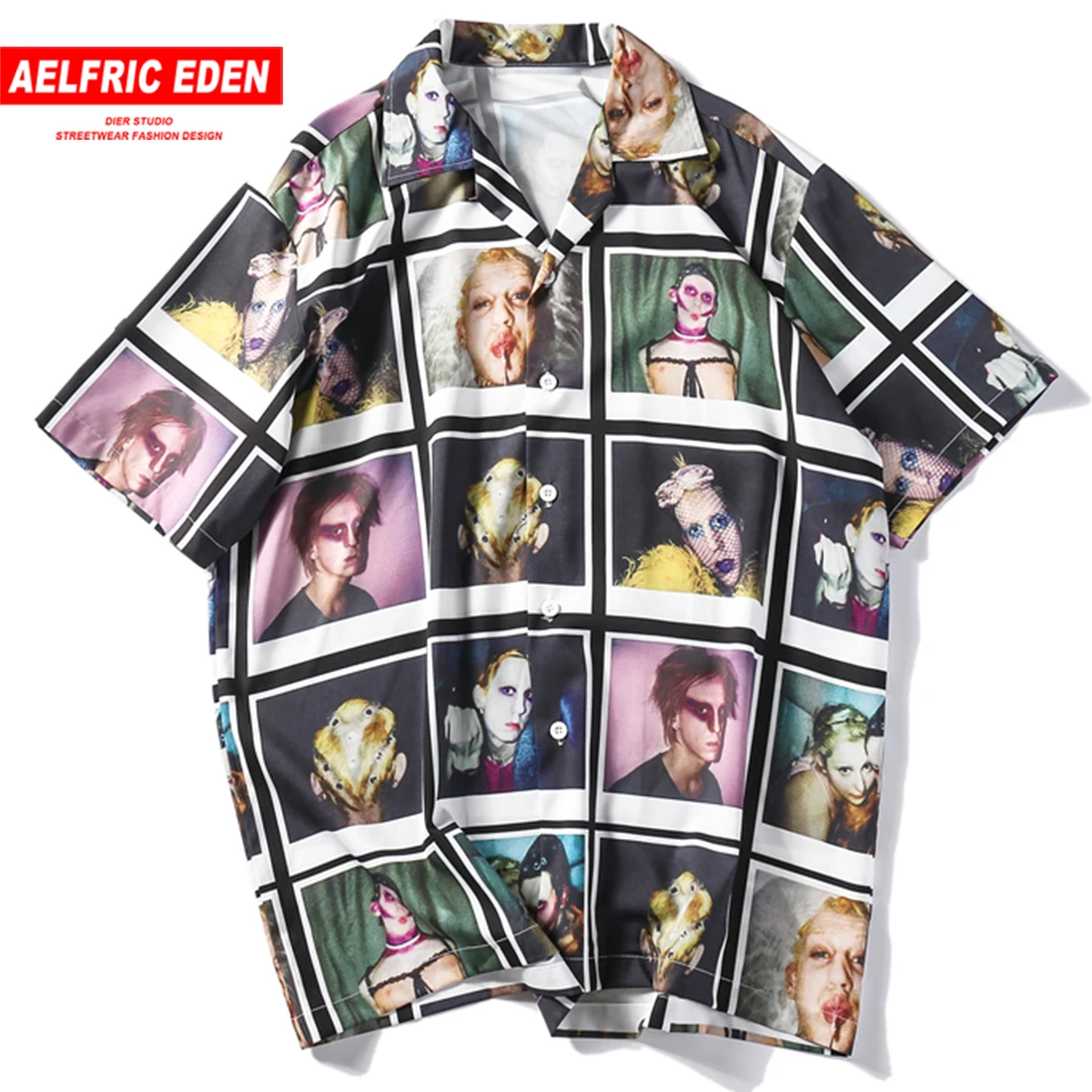 

Aelfric Eden 3d Printing Funny Character Summer Shirts Men 2019 Hip Hop Vintage Short Sleeve Fashion Streetwear Fashion Shirt