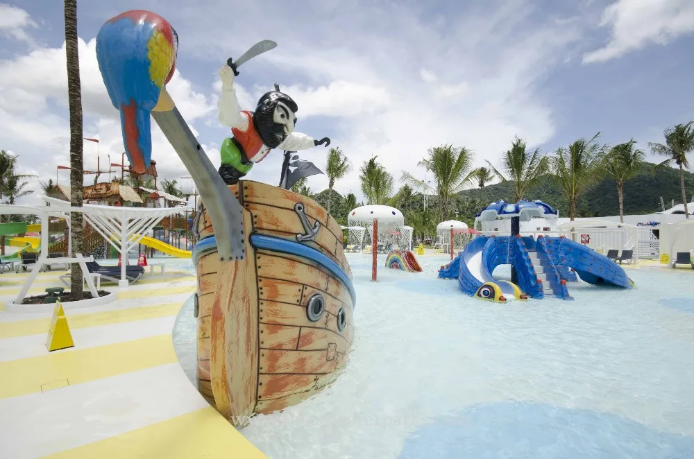 Mini pirate boat ship slide vison waterparks (3)