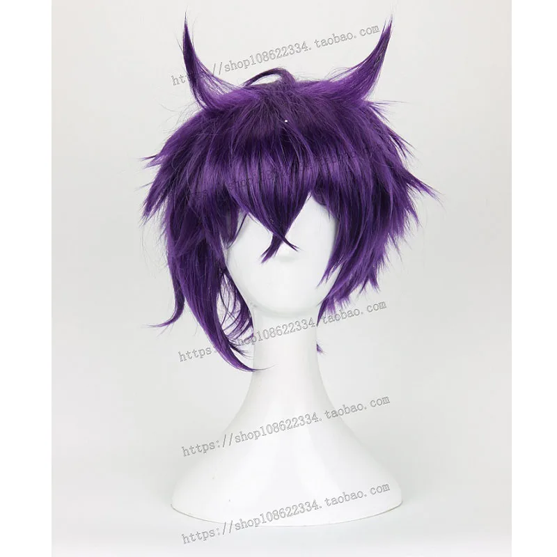 Танец с Devils Shiki Natsumezaka короткие фиолетовые термостойкие волосы косплэй костюм