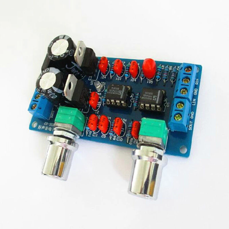 

1Pcs 78X42X1.6MM New Finished Stereo Tone Board NE5532 Subwoofer Filter 9-15V Low-Pass Preamplifier Best in Selling