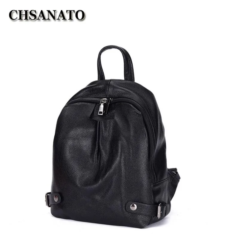 Рюкзаки CHSANATO из натуральной кожи школьные ранцы для девочек-подростков женский
