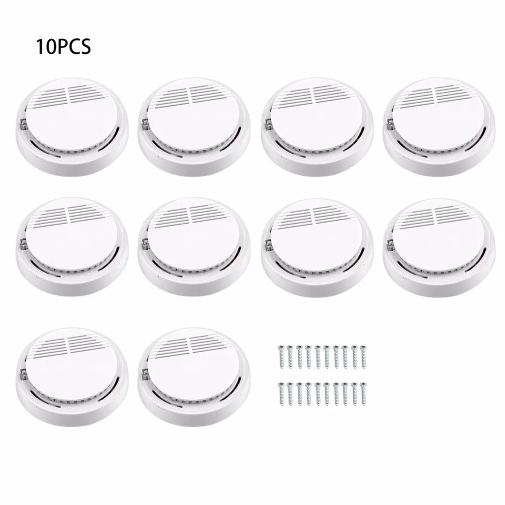 

2Pcs 5Pcs 10Pcs Sensor Sensitive Photoelectric Home Independent alarm Smoke Detector Fire Alarm alone Sensor For Family Guard