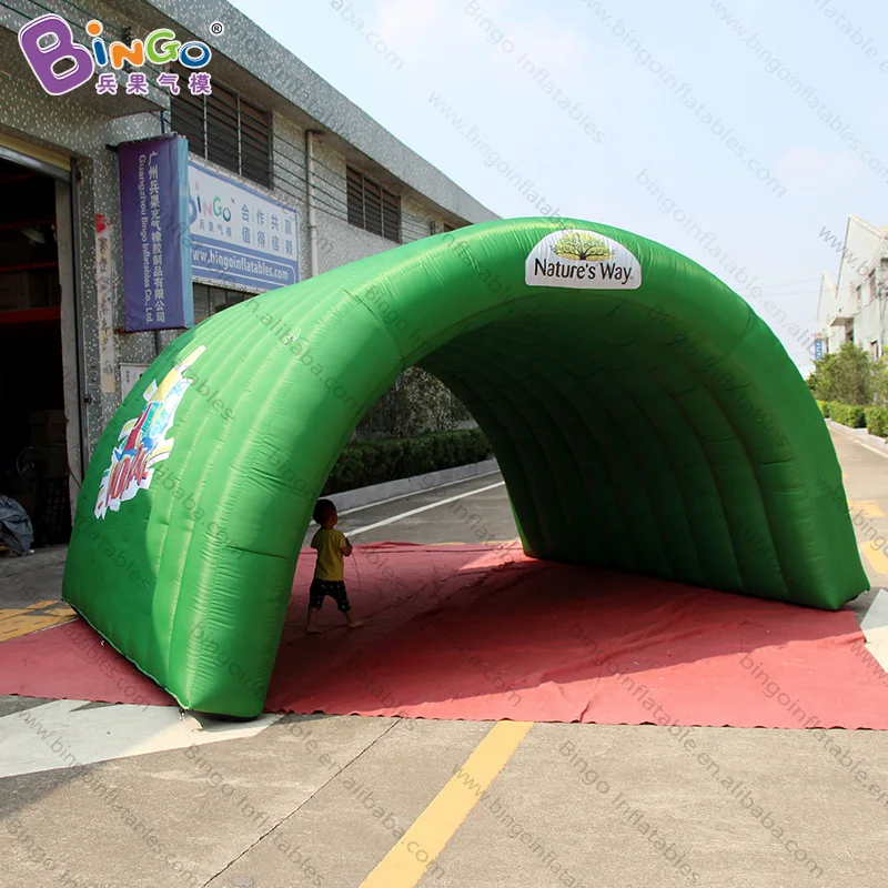  green tent type Customized 3.6x3.5x2.5 meters inflatable tunnel tent for events inflatable entrance
