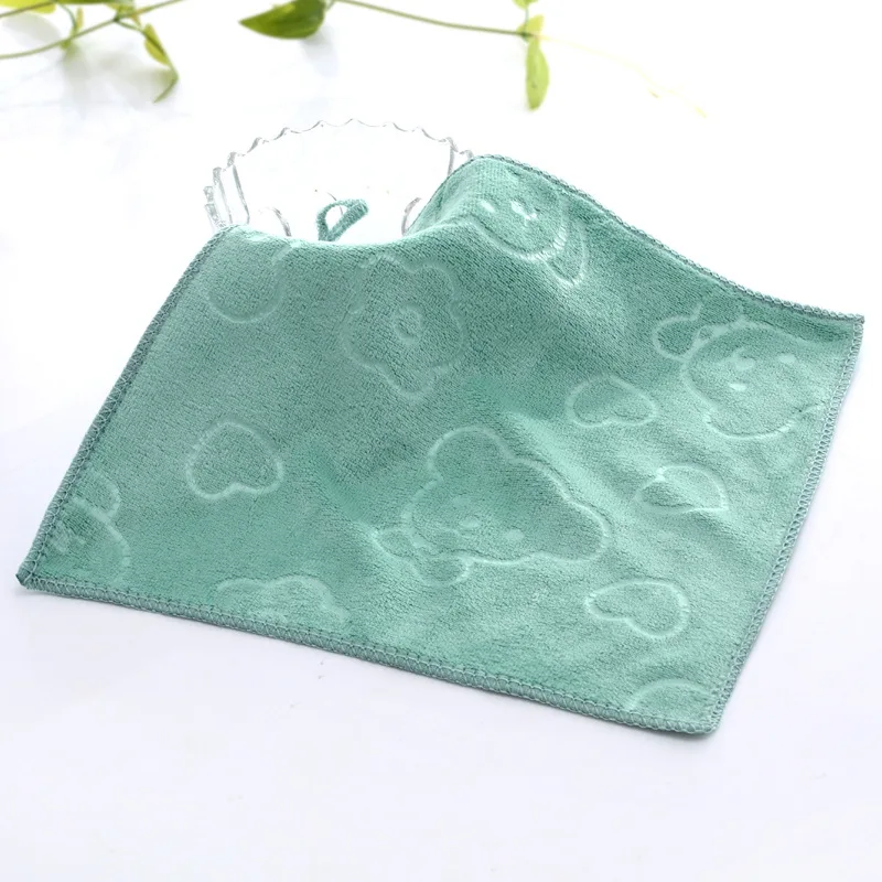 Супер впитывающее мягкое впитывающее полотенце из микрофибры с принтом детское полотенце для рук и лица, кухонное полотенце случайный Коло - Цвет: Армейский зеленый
