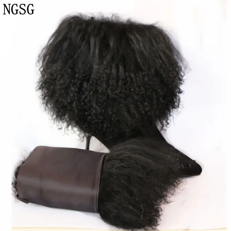 NGSG 2PCS Winter Coat Genuine Natural Fur Cuff Arm Warmers Real