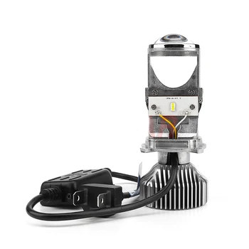 

2pcs 1.5inch 46W Car LED Mini Bi-LED Projector Lens H4 High Low Beam LED Headlight Without Cooling Fan