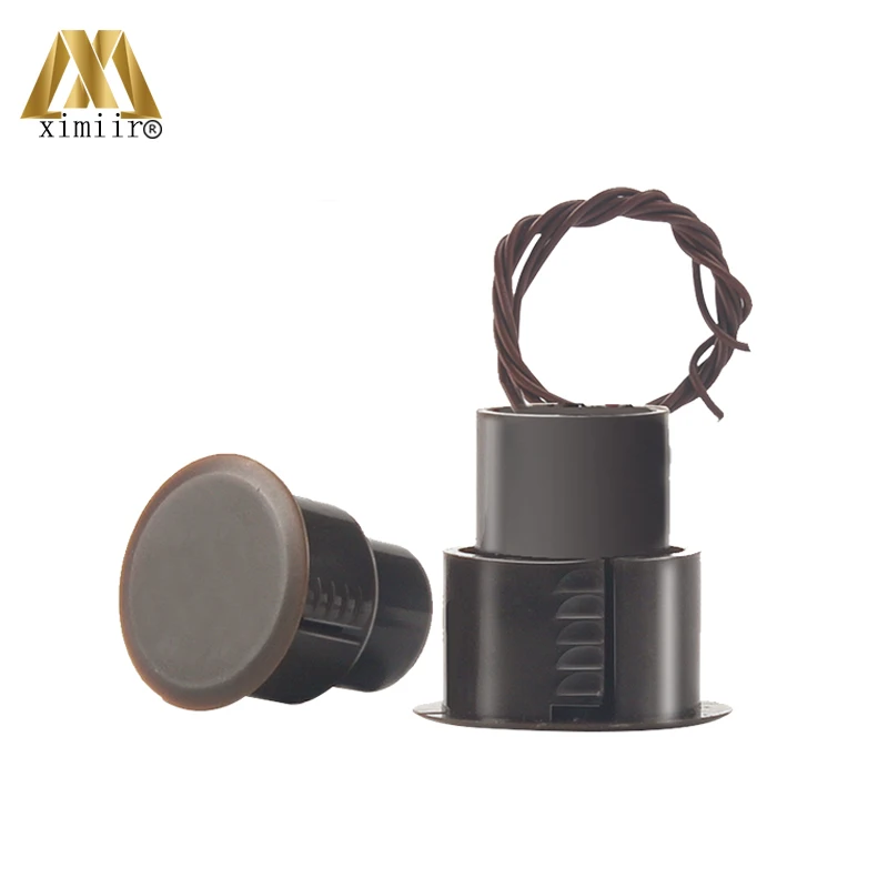 

Wired Magnetic Switch Door Open Alarm Concealed Installation NC Relay Output Magnet Sensor Brown White Color XM-36