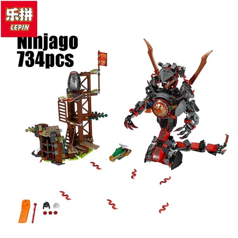 

Lepin 06042 734pcs Ninja Dawn of Iron Doom Building Blocks Bricks anime action figures Toys for children Gifts compatible