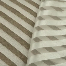 Слоновая кость белый черный полосатый жаккард органза Ткань Текстиль