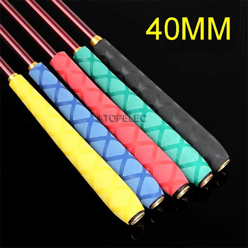 

40mm Diameter Non-Slip Textured 2:1 Heat Shrink Tubing Fishing Rod Tennis Badminton Handle Grips ROHS UL 1M BLACK