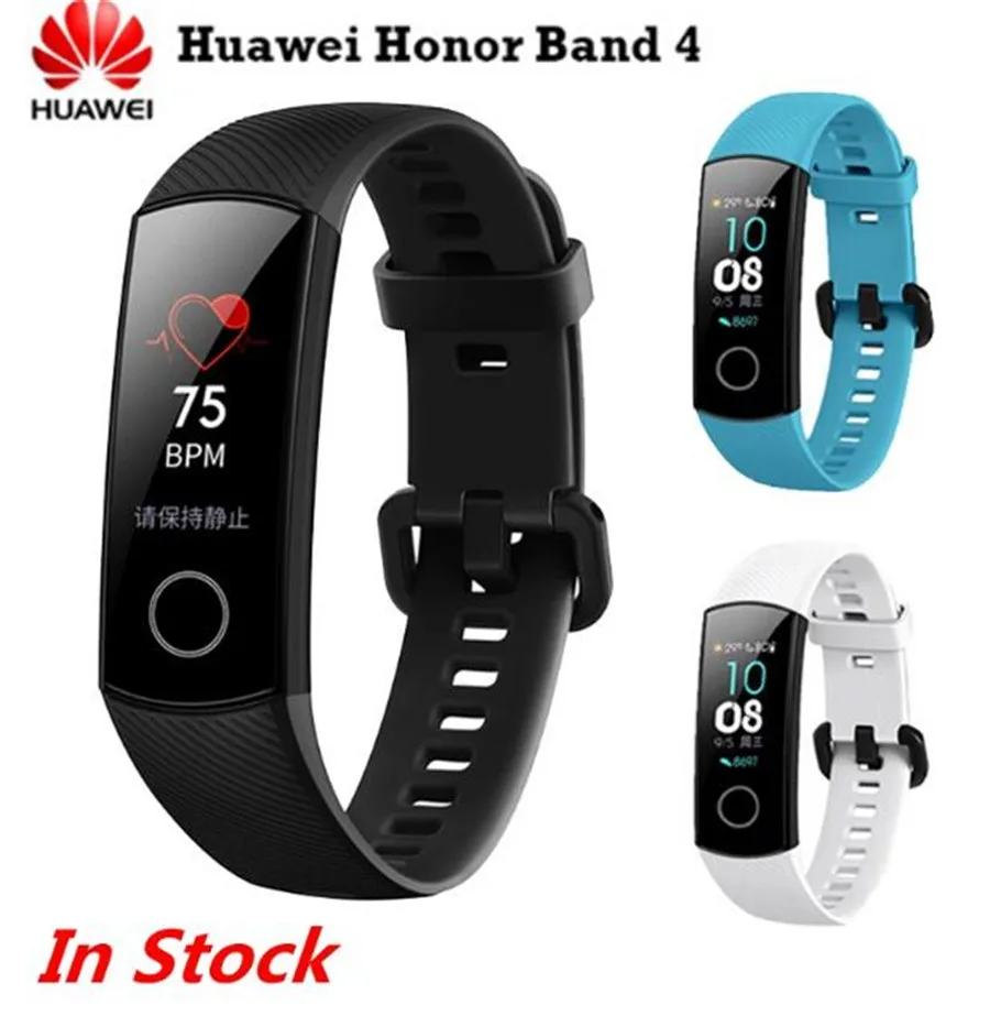 Huawei Honor Band 4 смарт-браслет Amoled цветной 0,9" сенсорный экран для плавания для обнаружения сердечного ритма сна