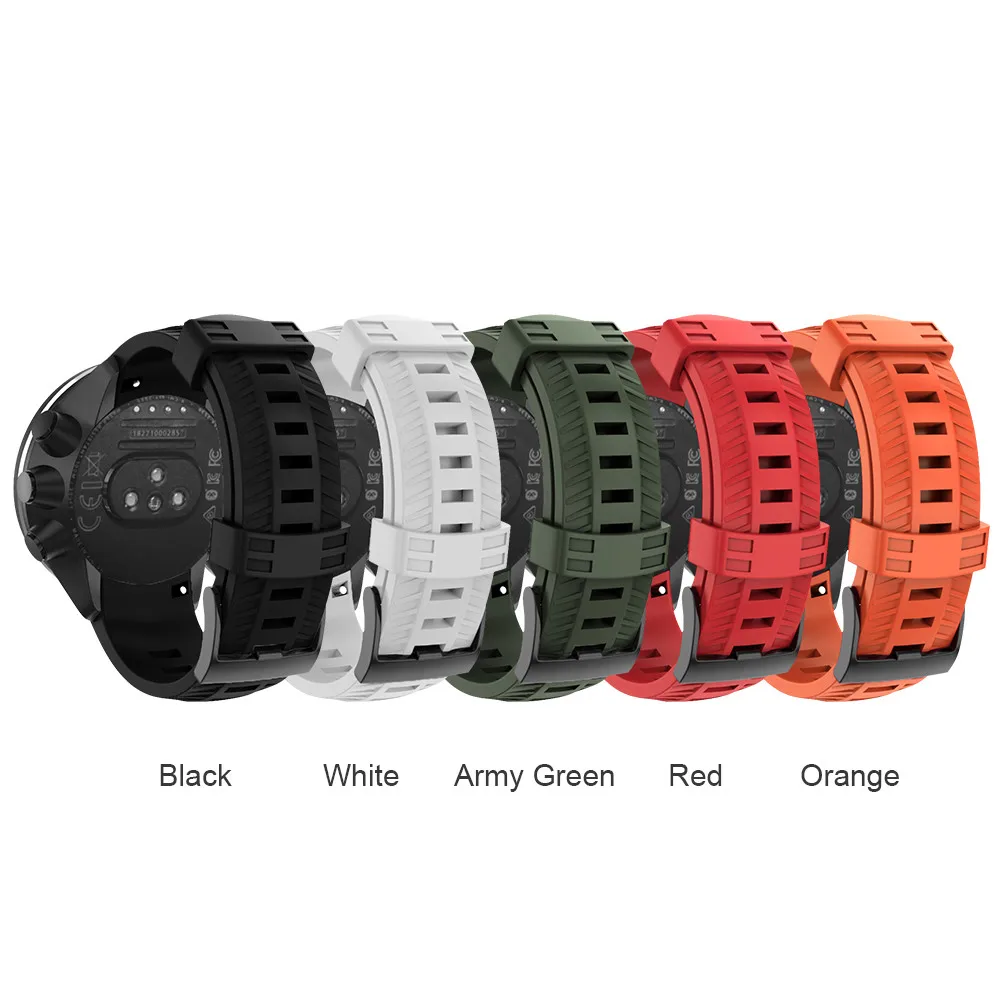 Durable Soft Silicone Outdoor Sport Watch Band Strap, 24mm,
