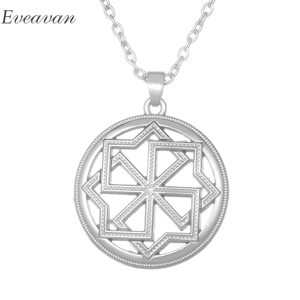 

EUEAVAN 20pcs Ancient Slavic Amulet Maxi Power Necklace Molvinets Talisman Symbol Jewelry Silver/Gold Color