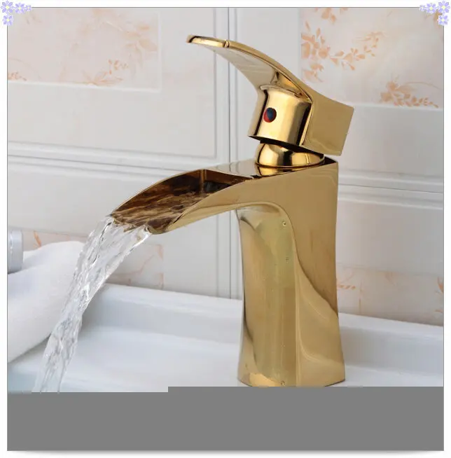 Antique Solid Brass Gold Bathroom Sink Basin Faucet Mixer Sanitary Ware