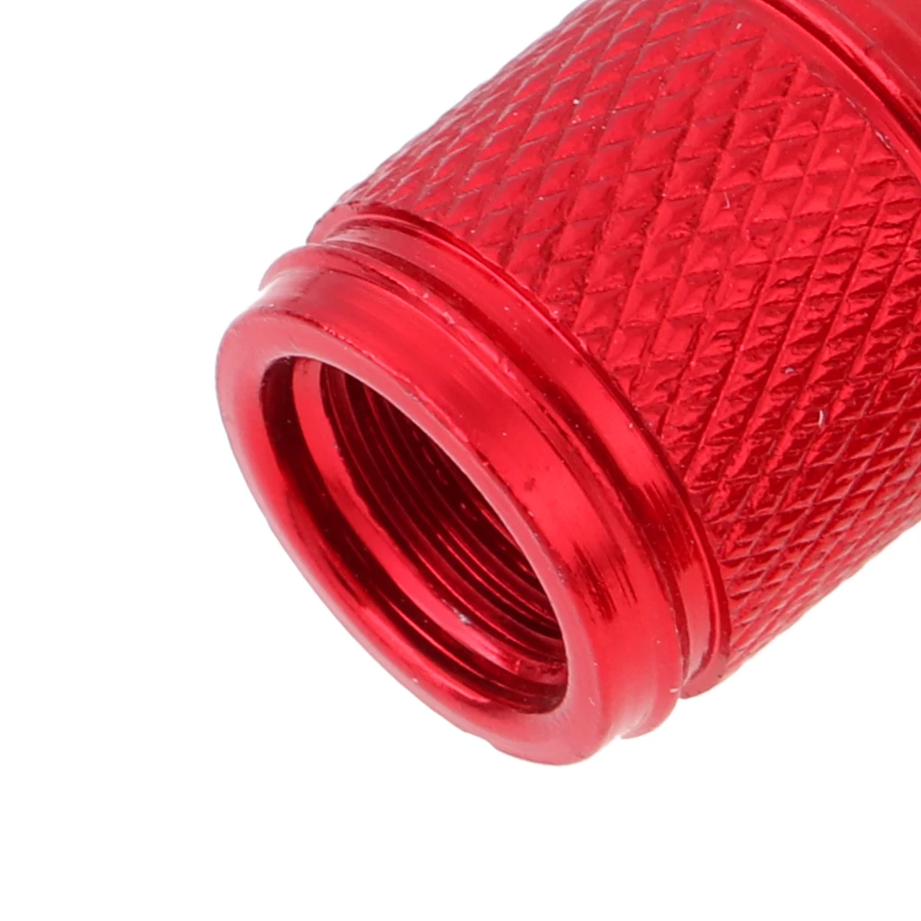 MagiDeal 10 Pieces Black Red Aluminum Bicycle Bike Cycling Schrader Air Valve Dust Cap Cover Accessories Bike Valve Cap