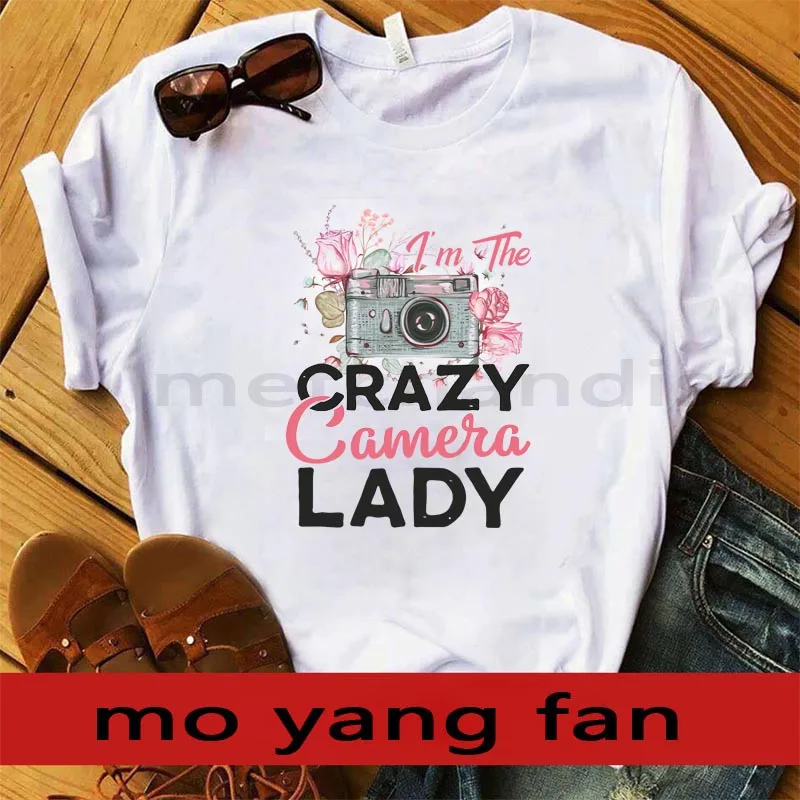 

new T-shirt I'm The Crazy Camera Lady. T-shirt A man's T-shirt