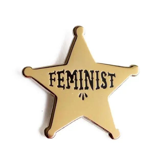 

Leading Lady Enamel Pin Women's March Feminist Star Badge Intersectional Feminism Pins Girl Power Star Friend Jewelr Gift
