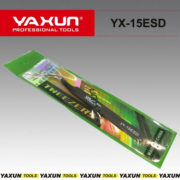 YAXUN YX-15ESD из нержавеющей стали пинцеты мобильные Инструменты для ремонта Изогнутый пинцет высокого качества пинцет изогнутый пинцет