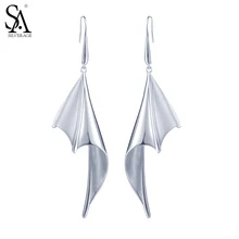 SA SILVERAGE 925 пробы висячие серьги Brinco распродажа вечерние трендовые серьги для женщин хорошее ювелирное изделие крылья летучей мыши новое поступление