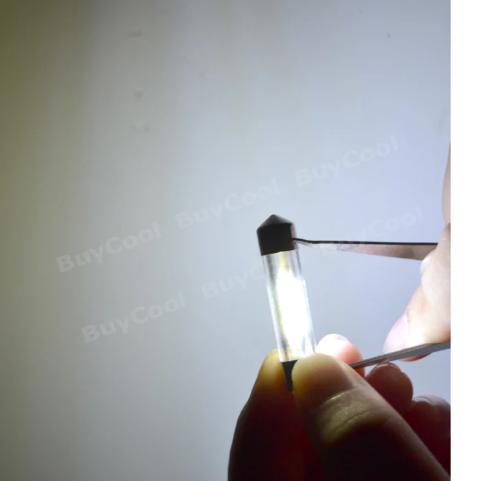 2 шт. COB Chips C5W 31 мм 36 39 41 Автомобильный внутренний стеклянный объектив Festoon Dome