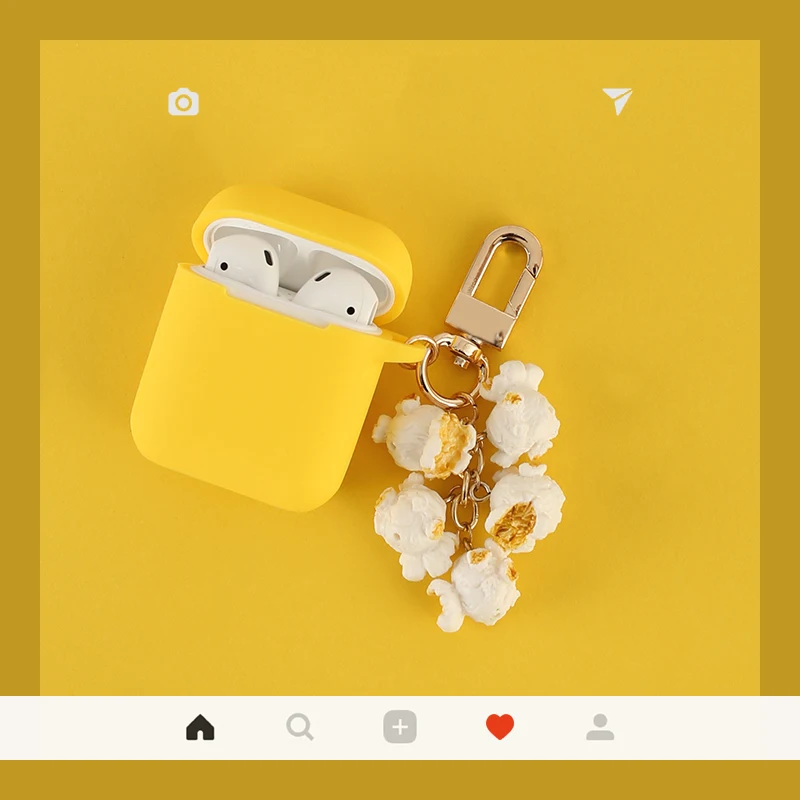 Силиконовый чехол для наушников Airpods с изображением попкорна|Аксессуары