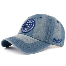 Унисекс, женская, мужская, моющаяся джинсовая бейсболка, вышивка, буквы, нашивка, винтажная кепка, шляпа от солнца