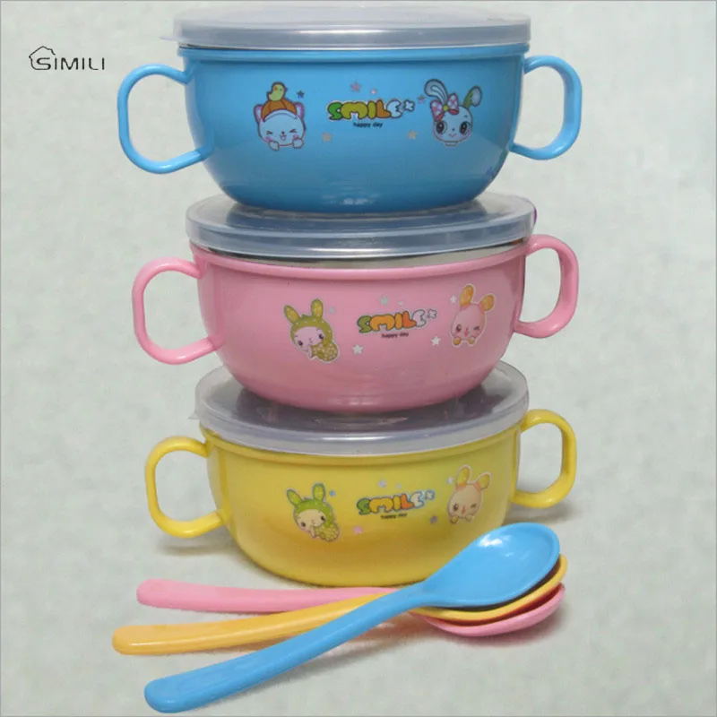 11cm*5.5cm Children rice bowl japanese stainless steel plastic bowl