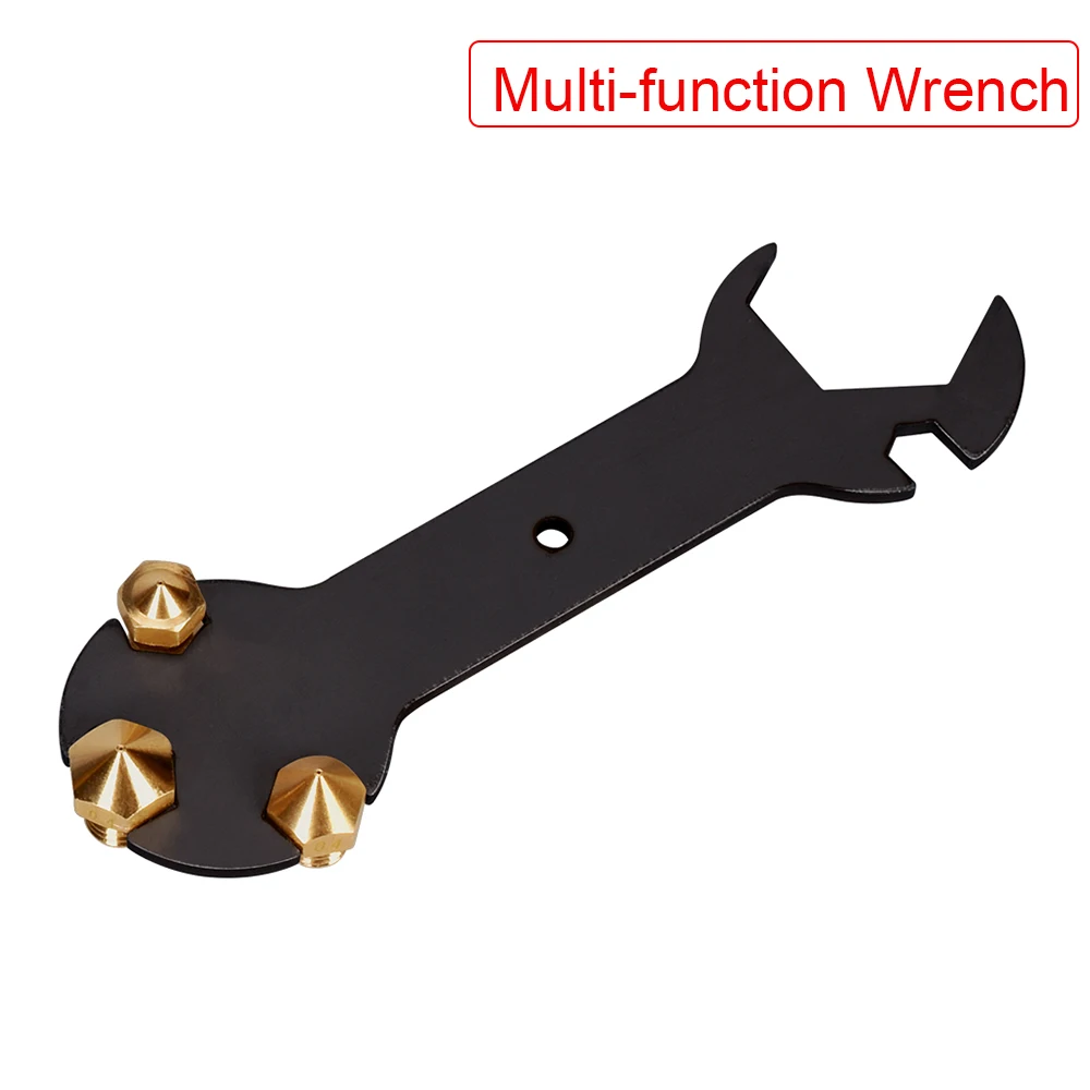 3D طابعة أجزاء فوهة وجع 5 في 1 وجع فوهة أداة الصلب البراغي متعددة الوظائف وجع شقة المفك إلى MK8 فوهة MK10