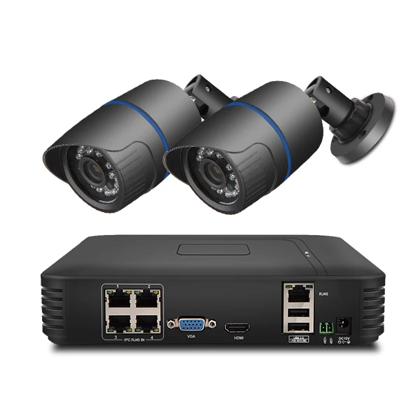 MISECU 1080P POE NVR 4 шт. 2.0mp PoE IP Камера P2P HDMI/VGA 1080P 1 ТБ HDD Ночная ИК просмотр на мобильном наружного видеонаблюдения - Цвет: 2 cam without cable