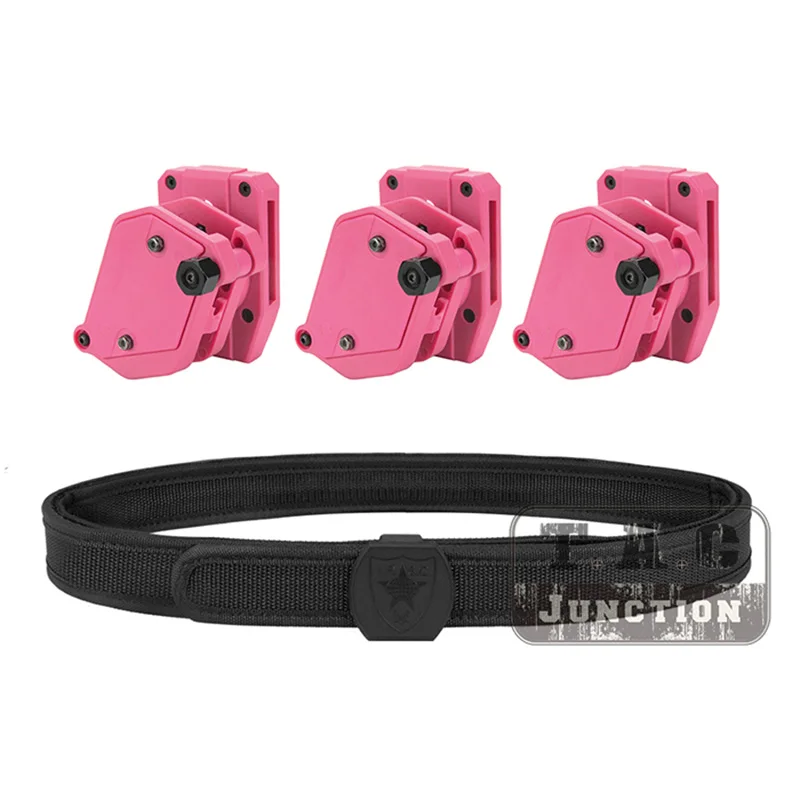 3 pink IPSC кобура USPSA IDPA 1," съемка внутренняя и пояс для туристов и охотников соревнования скорости 3x/4x/5x многоугольная скорость Пистолетная обойма мешок розовый - Цвет: 3 pink